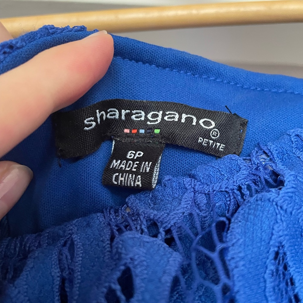 SHARAGANO lace dress. Worn 1x - Picture 10 of 10